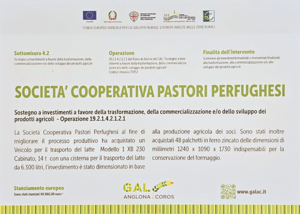 Pannello piano sostegno per finanziamento GAL Anglona